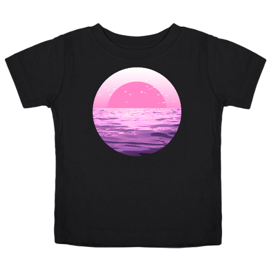 Serene Pink Ocean Kids T-Shirt