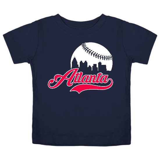Atlanta Baseball Skyline Kids T-Shirt