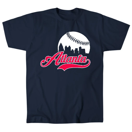 Atlanta Baseball Skyline Mens T-Shirt