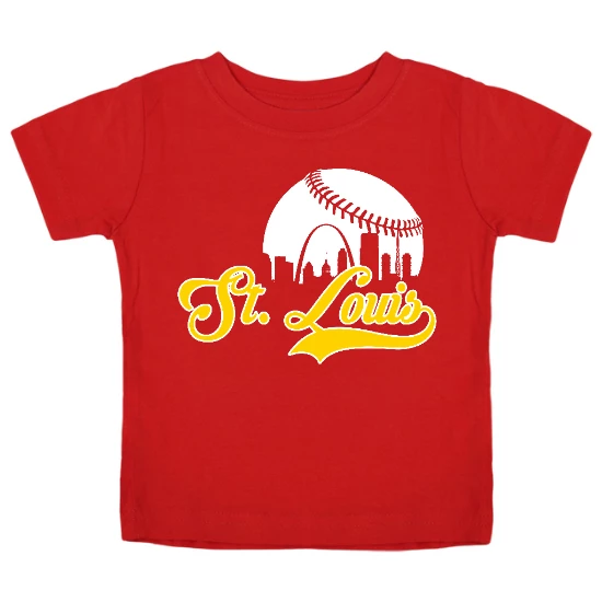 St. Louis Baseball Skyline Kids T-Shirt