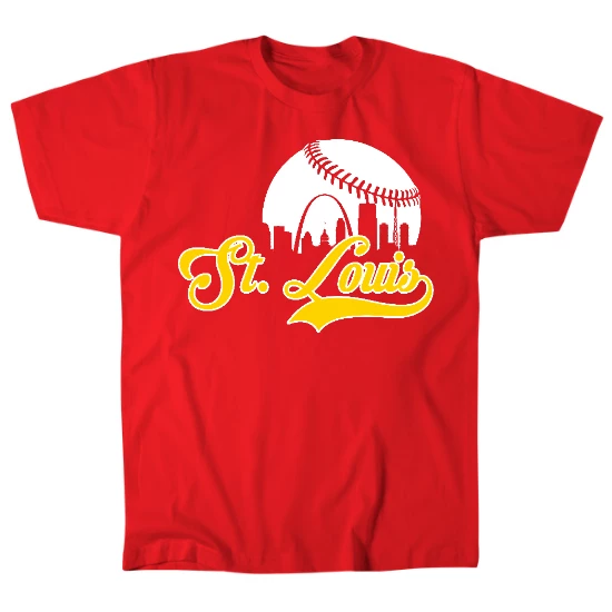 St. Louis Baseball Skyline Mens T-Shirt