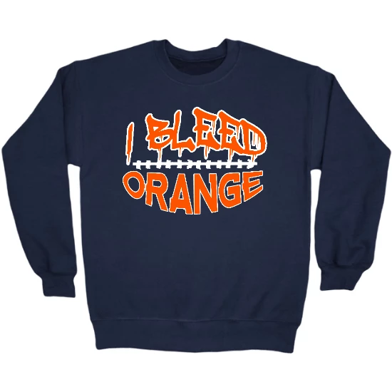 I Bleed Orange Denver Football Crewneck Sweatshirt