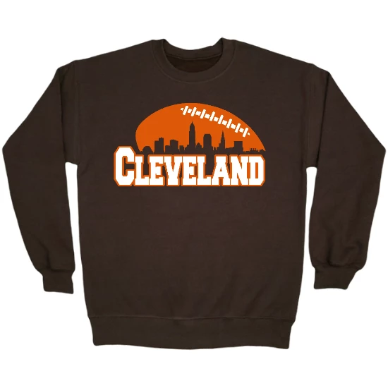 Cleveland Football Skyline Crewneck Sweatshirt