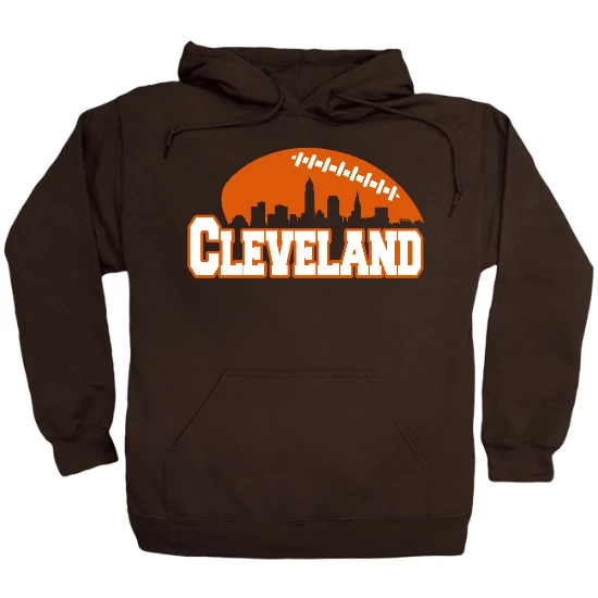 Cleveland Football Skyline Hoodie