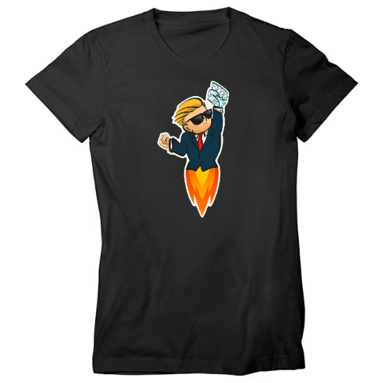 Diamond Hand Rocket Womens T-Shirt