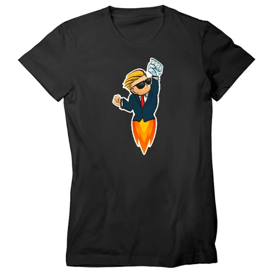 Diamond Hand Rocket Womens T-Shirt