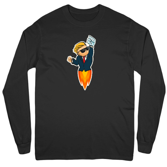 Diamond Hand Rocket Mens Long Sleeve T-Shirt