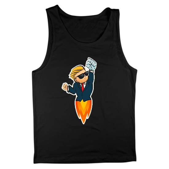 Diamond Hand Rocket Mens Tank Top
