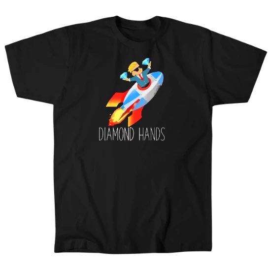 Rocket to The Moon Diamond Hands Mens T-Shirt