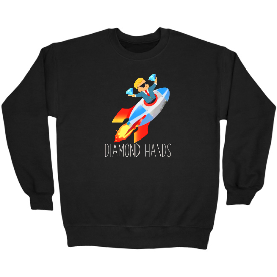 Rocket to The Moon Diamond Hands Crewneck Sweatshirt