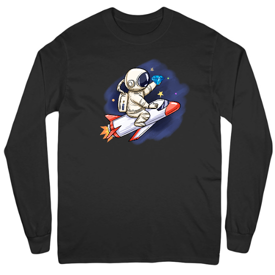 To the Moon Mens Long Sleeve T-Shirt