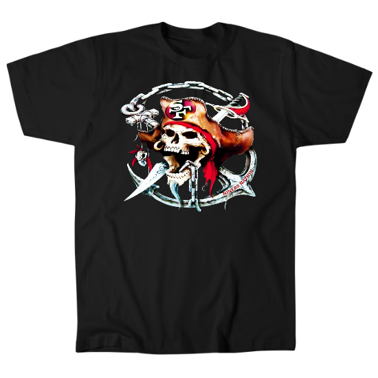 Pirate Skull Nation Mens T-Shirt