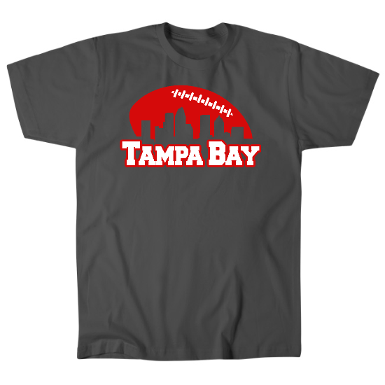 Tampa Football Skyline Mens T-Shirt