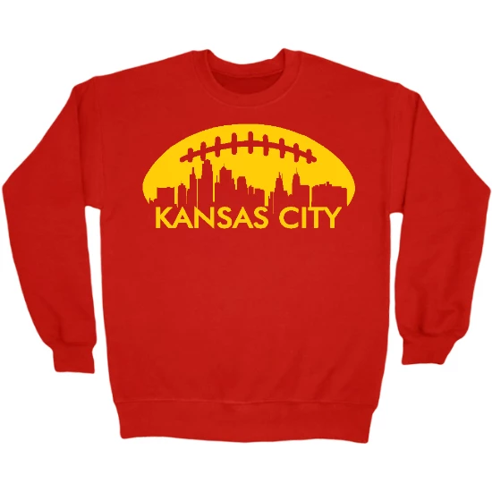 Kansas Football Skyline Crewneck Sweatshirt