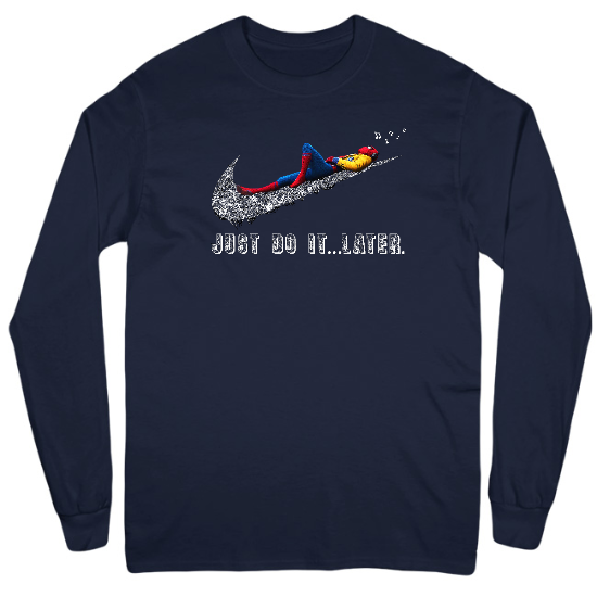 Do It Later Mens Long Sleeve T-Shirt