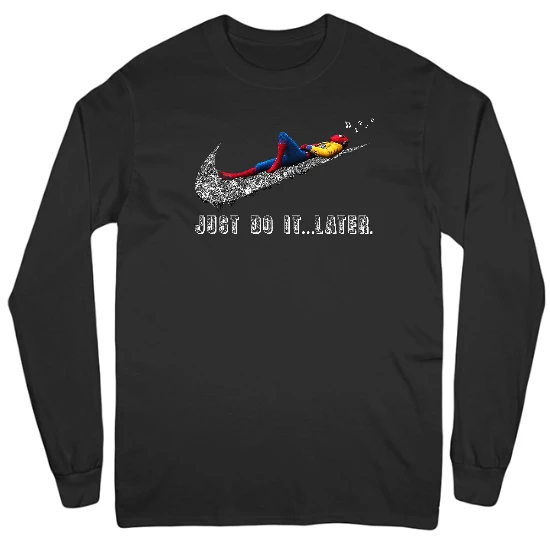 Do It Later Mens Long Sleeve T-Shirt