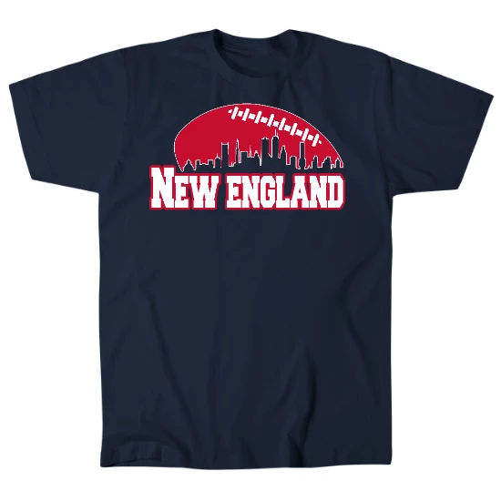 New England Football Skyline Mens T-Shirt