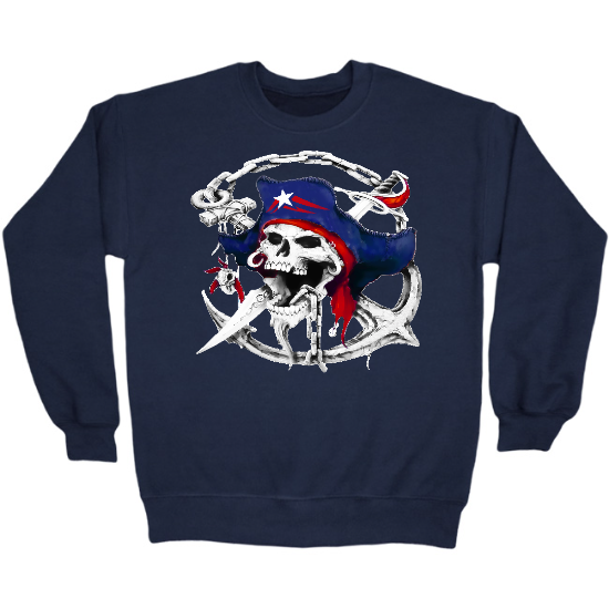 New England Nation Skull Crewneck Sweatshirt