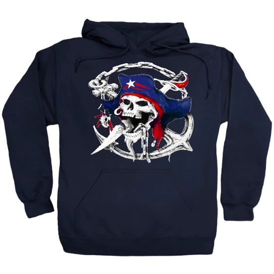 New England Nation Skull Hoodie