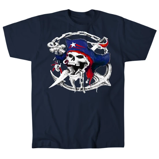 New England Nation Skull Mens T-Shirt