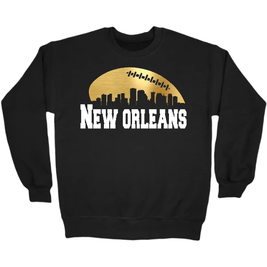 New Orleans Football Skyline Crewneck Sweatshirt