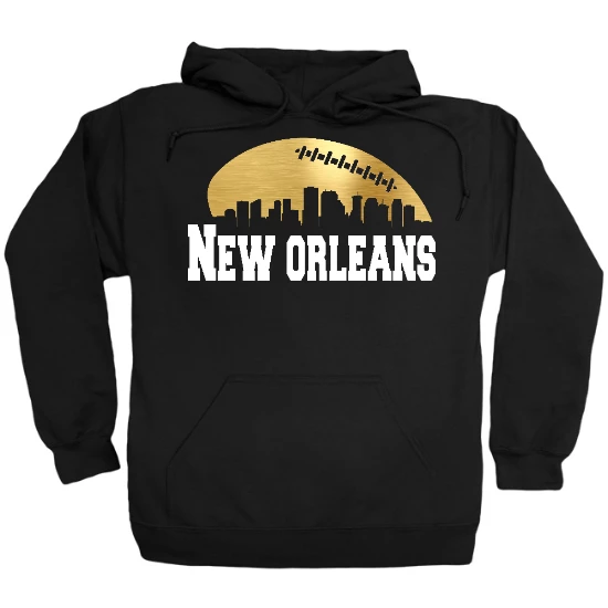 New Orleans Football Skyline Hoodie