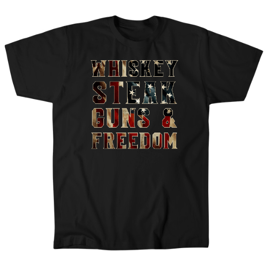 Whiskey Steak Guns & Freedom Mens T-Shirt