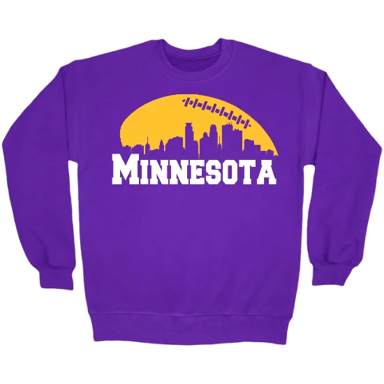 Minnesota Football Skyline! Crewneck Sweatshirt