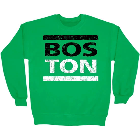 Run Boston Basketball Crewneck Sweatshirt