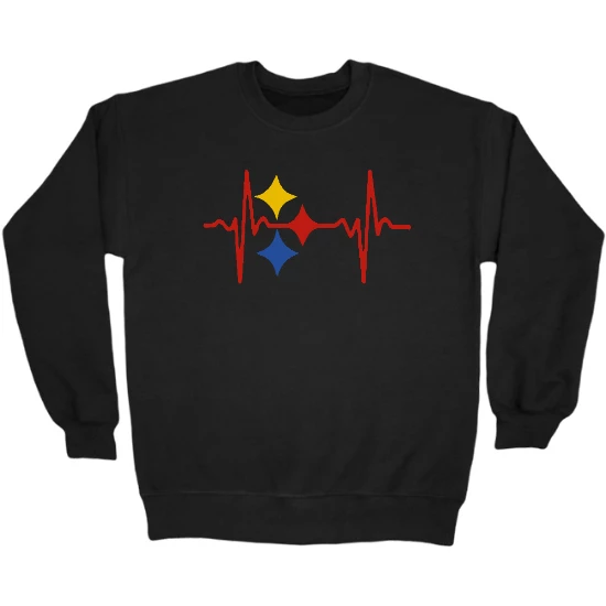 Steeler Heart Beat Crewneck Sweatshirt