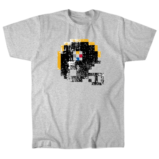 Pittsburgh Helmet Pixel Mens T-Shirt