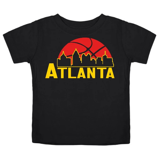 Atlanta Basketball Skyline Kids T-Shirt