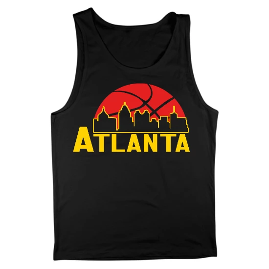Atlanta Basketball Skyline Mens Tank Top