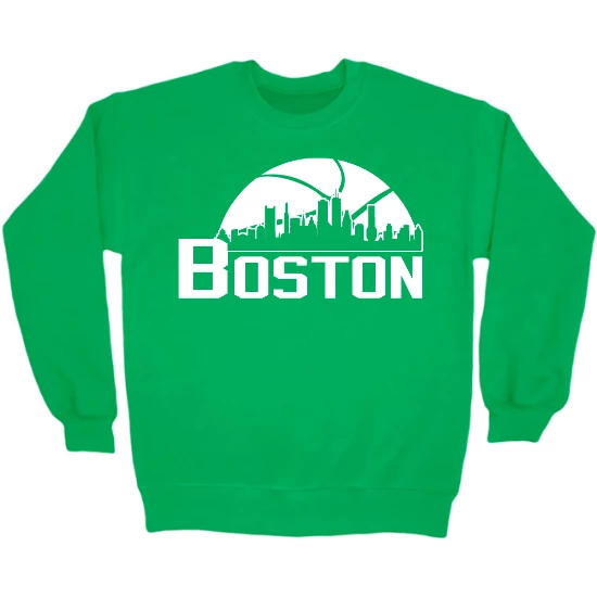 Boston Basketball Skyline Crewneck Sweatshirt