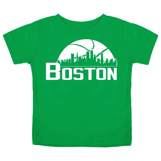 Boston Basketball Skyline Kids T-Shirt