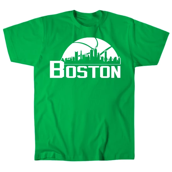 Boston Basketball Skyline Mens T-Shirt