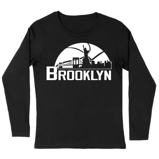 Brooklyn Basketball Skyline Womens Long sleeve T-Shirt