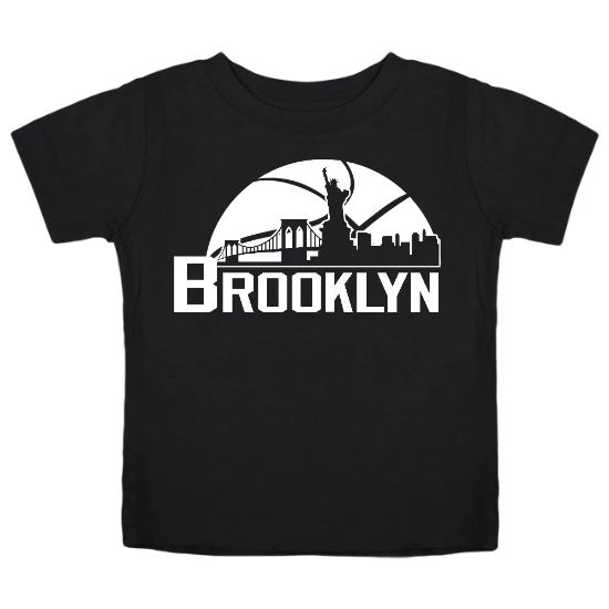 Brooklyn Basketball Skyline Kids T-Shirt