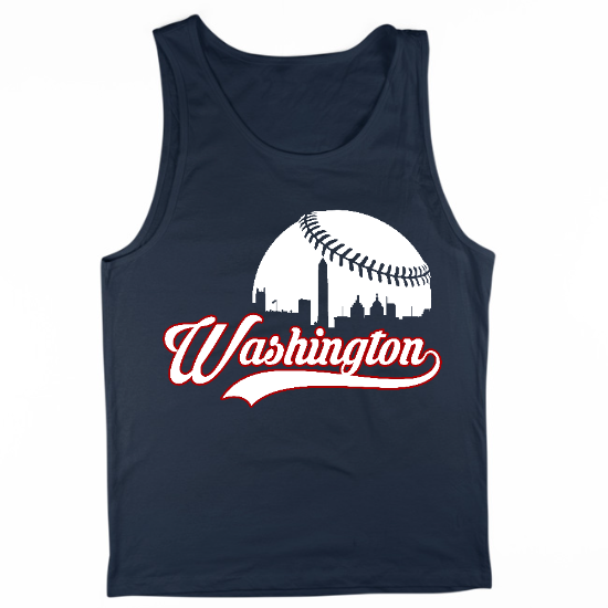 Washington Baseball Skyline Mens Tank Top