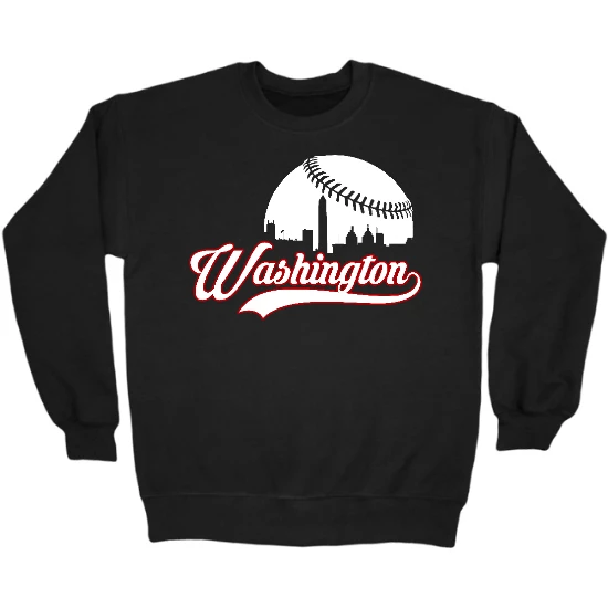 Washington Baseball Skyline Crewneck Sweatshirt