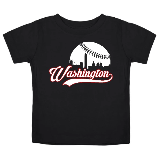 Washington Baseball Skyline Kids T-Shirt