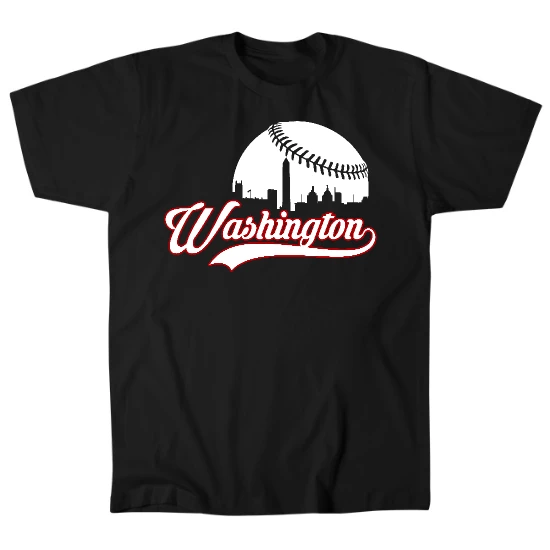 Washington Baseball Skyline Mens T-Shirt