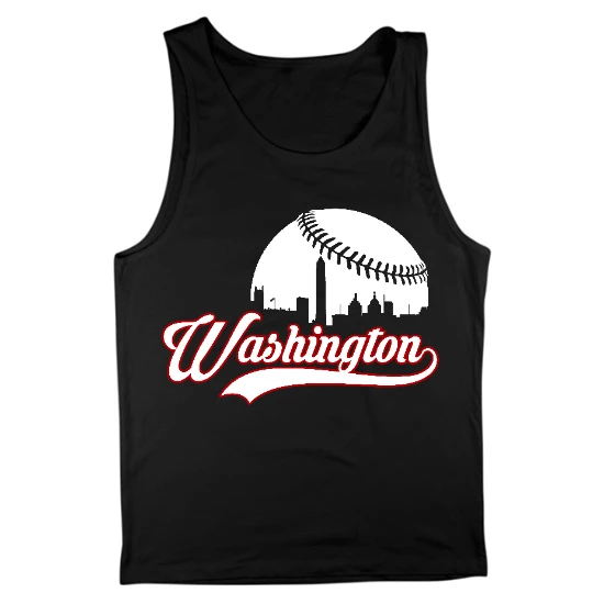 Washington Baseball Skyline Mens Tank Top