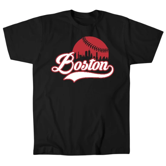 Boston Baseball Skyline Mens T-Shirt