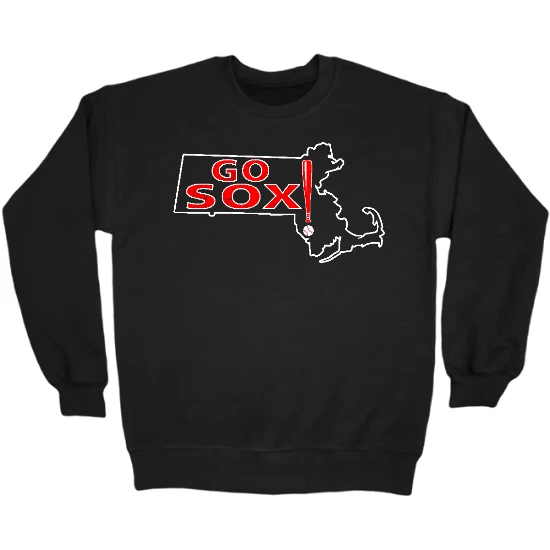 Go Sox Baseball Map Crewneck Sweatshirt