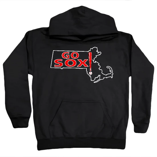 Go Sox Baseball Map Kids Hoodie