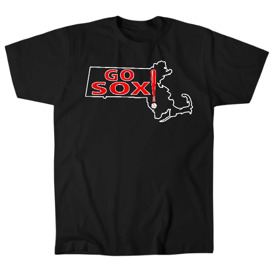 Go Sox Baseball Map Mens T-Shirt