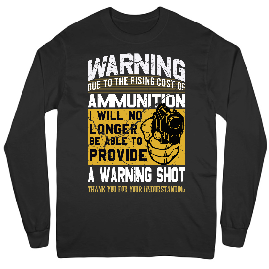 No Warning Shot Mens Long Sleeve T-Shirt
