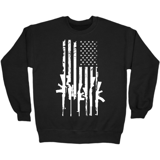 Gun Flag 2nd Amendment Crewneck Sweatshirt