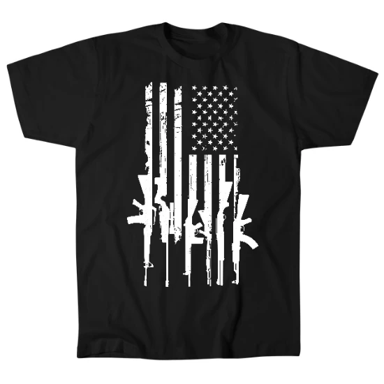 Gun Flag 2nd Amendment Mens T-Shirt